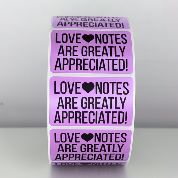 Love Notes Are Appreciated Stickers | Small Business Thank You Labels - Picture 6 of 11
